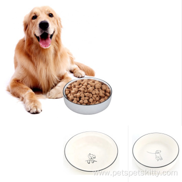 Pet Drink Food Ceramic Bowl For Cat Dog